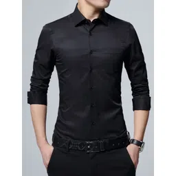 StyleCast Men India Slim Fit Solid Spread Collar Cotton Formal Shirt-picture-37