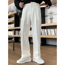 StyleCast Men Loose Fit Wrinkle Free Pleated Trousers-picture-40