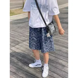 StyleCast Men Printed Cotton Loose Fit Denim Shorts-picture-37