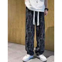 StyleCast Men Printed Loose Fit Trousers-picture-10