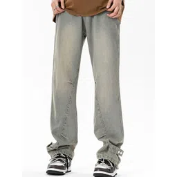 StyleCast Men Regular Fit Mid-Rise Light Fade Jeans-image-3