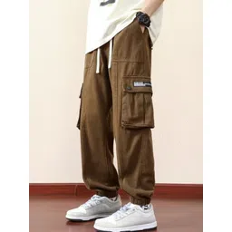 StyleCast Men Relaxed Fit Mid-Rise Easy Wash Cargos Trousers-picture-14