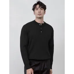 StyleCast Men Ribbed Henley Neck Long Sleeves Pullover Sweaters-picture-14