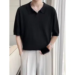 StyleCast Men Ribbed Shirt Collar Pullover-picture-33