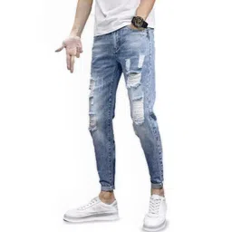 StyleCast Men Skinny Fit Highly Distressed Light Fade Cotton Jeans-picture-23