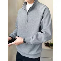 StyleCast Men Solid High Neck Ribbed Pullover Sweater-picture-27