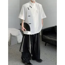 StyleCast Men Solid Original Oversized Fit Casual Shirt image 4