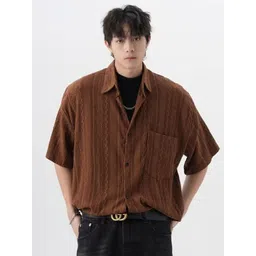 StyleCast Men Spread Collar Checked Cotton Casual Shirt-picture-12