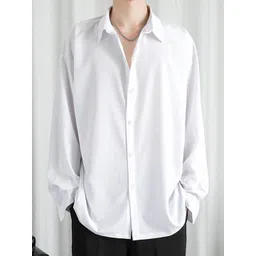 StyleCast Men Spread Collar Solid Cotton Casual Shirt-picture-31