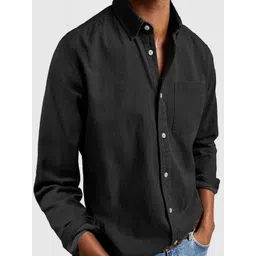 StyleCast Men Spread Collar Solid Cotton Casual Shirt-picture-19