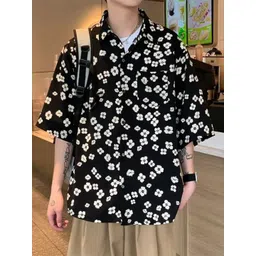 StyleCast Men Standard Oversized Fit Spread Collar Floral Printed Casual Shirt-picture-14