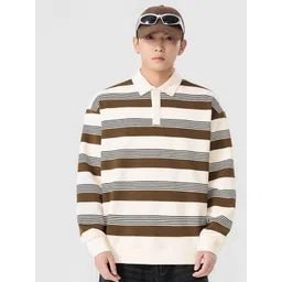 StyleCast Men Striped Shirt Collar Long Sleeves Pullover Sweatshirt-picture-27