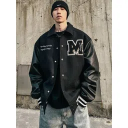 StyleCast Men Typography Open Front Jacket-picture-10