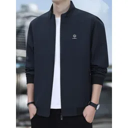 StyleCast Men Typography Open Front Jacket image 2