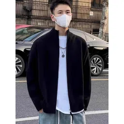 StyleCast Men Typography Printed Cape Jacket with Patchwork-picture-16