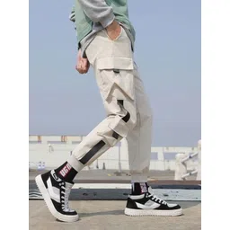 StyleCast Men Urban Slim Slim Fit Mid-Rise Cargos image 4