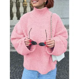 StyleCast Mock Neck With Fuzzy Detail Pullover Sweater-picture-24