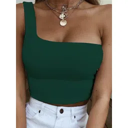 StyleCast One Shoulder Tank Crop Top image 1