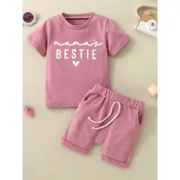 StyleCast Pink Boys Printed Round Neck Top With Short-picture-30