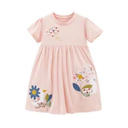 StyleCast Pink Infant Girls Floral Print Fit & Flare Cotton Dress-picture-16
