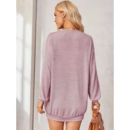 StyleCast Pink V-Neck Longline Front-Open Sweater image 5