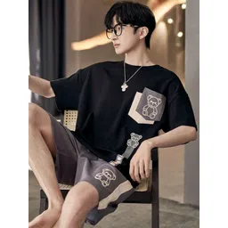 StyleCast Printed T-Shirt With Shorts Night Suits-picture-21