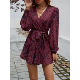 StyleCast Printed V-Neck Long Sleeves Basic Jumpsuit-picture-27