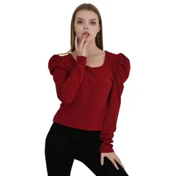 StyleCast Round Neck Puff Sleeves Top-picture-32