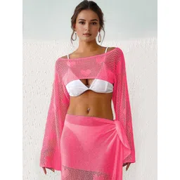 StyleCast Self Design Crop Top image 1