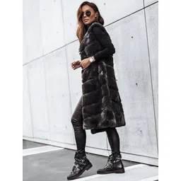 StyleCast Shawl Collar Sleeveless Longline Open Front Jacket-picture-24