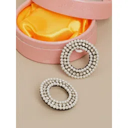 StyleCast Silver-Plated Cubic Zirconia Studded Circular Studs-picture-28