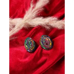 StyleCast Silver-Plated Rhinestone Studded Contemporary Studs-picture-31