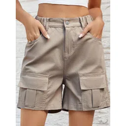 StyleCast Solid Women Cargo Shorts-picture-22