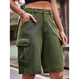 StyleCast Solid Women Cargo Shorts-picture-33
