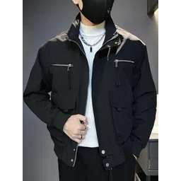 StyleCast Stand Collar Open Front Jacket-picture-18