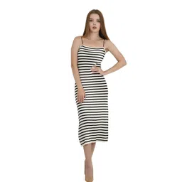 StyleCast Striped Shoulder Straps A-Line Midi Dress-picture-35
