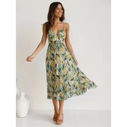 StyleCast Tropical Printed Empire Midi Dress-picture-16