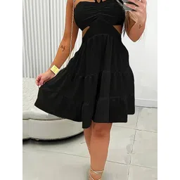 StyleCast V-Neck Sleeveless Layered Fit & Flare Layered Fit & Flare Dress Dress-picture-28