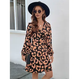 StyleCast Women Animal Print Wrap Dress-picture-38