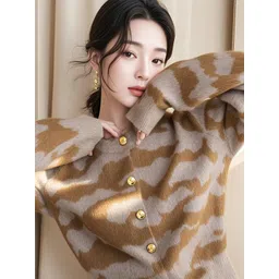 StyleCast Women Animal Printed Cardigan Sweaters-picture-12