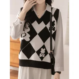 StyleCast Women Argyle Pullover image 2