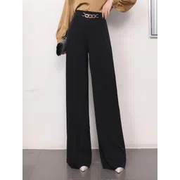 StyleCast Women Black Flared Trousers-picture-28