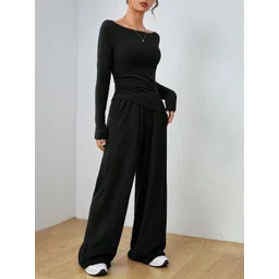 StyleCast Women Boat Neck Top With Trousers Co-Ords-picture-18