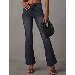 StyleCast Women Bootcut High-Rise Light Fade Acid Wash Stretchable Cotton Jeans-picture-15