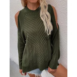 StyleCast Women Cable Knit Longline Pullover-picture-18