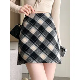 StyleCast Women Checked A-Line Skirt-picture-39