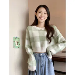 StyleCast Women Checked Pullover-picture-27