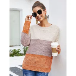 StyleCast Women Colourblocked Round Neck Sweater-picture-19