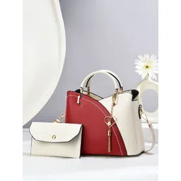 StyleCast Women Colourblocked Structured Handheld Bag with Pouch-picture-28