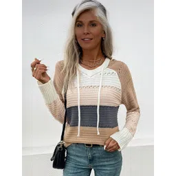 StyleCast Women Colourblocked V-Neck Pullover-picture-13